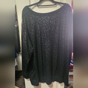 Jane & Delancey Black Leopard Print Sweater